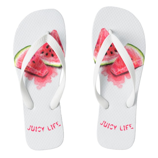 Funny Flip Flops mit Sweet Juicy Watermelons (Fußbett)