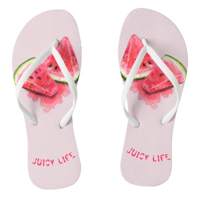 Funny Flip Flops mit Sweet Juicy Watermelons (Fußbett)