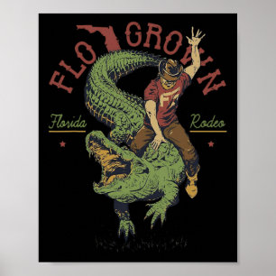 Funny Flo Grown Florida Rodeo Poster