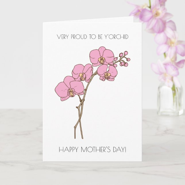 Funny Floral Mother Day Card Karte (Orchidee)
