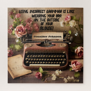 Funny Floral Schreibwriter Puzzle