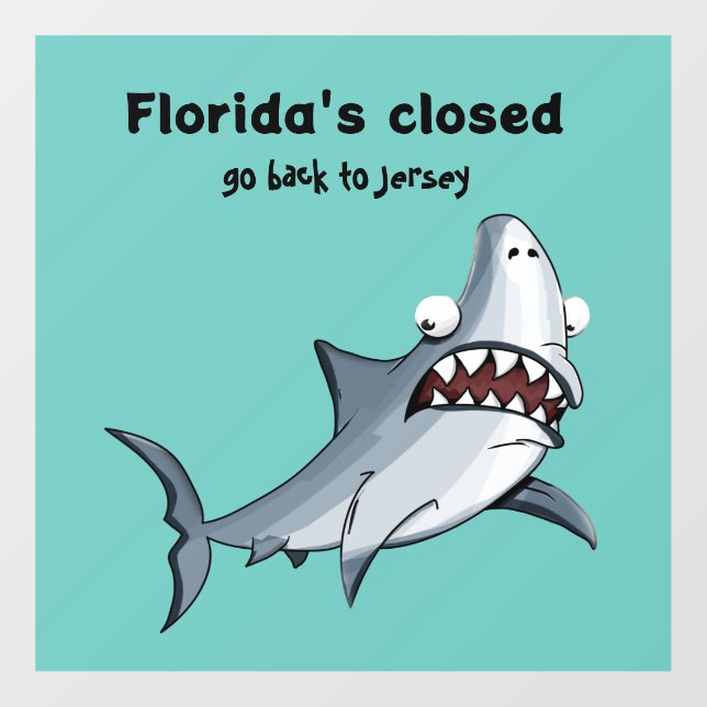 Funny Florida New Jersey Window Decal Fensteraufkleber (Blatt)