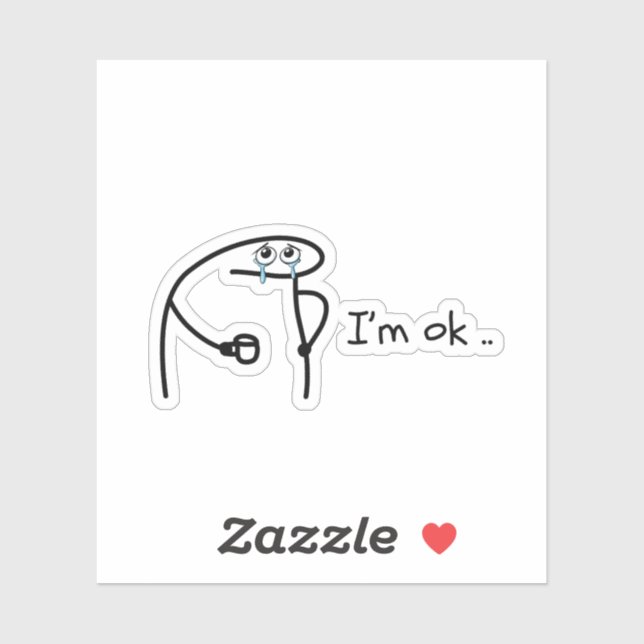 Funny Flork Meme Die-Cut Sticker - Custom Hand-Dra (Blatt)