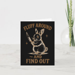 Funny Fluff umher und finden Sie heraus Retro Bunn Karte