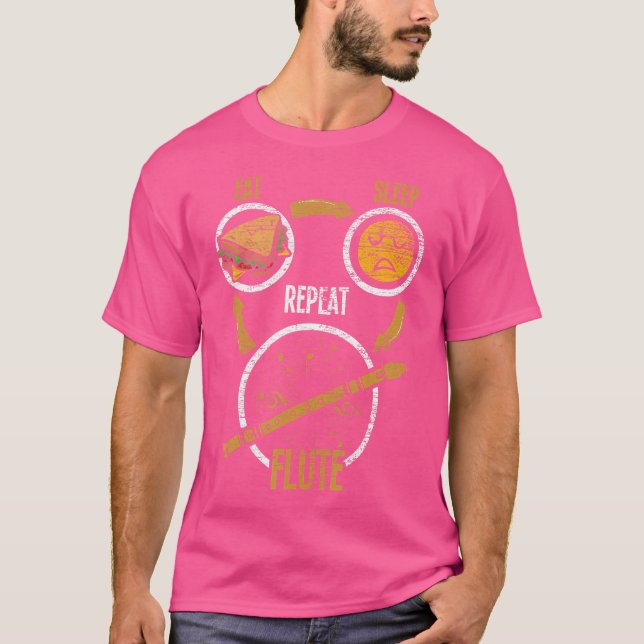 Funny Flute Player Musiker Flutist Geschenk Idee f T-Shirt (Vorderseite)