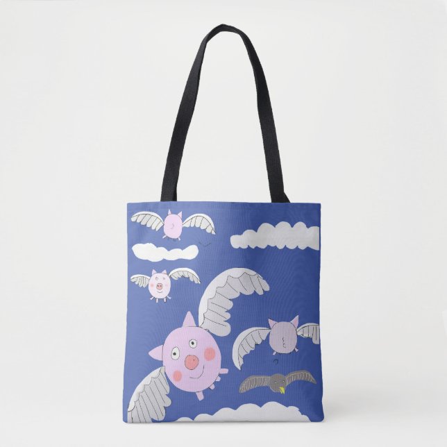 Funny Flying Pig Tasche (Vorderseite)