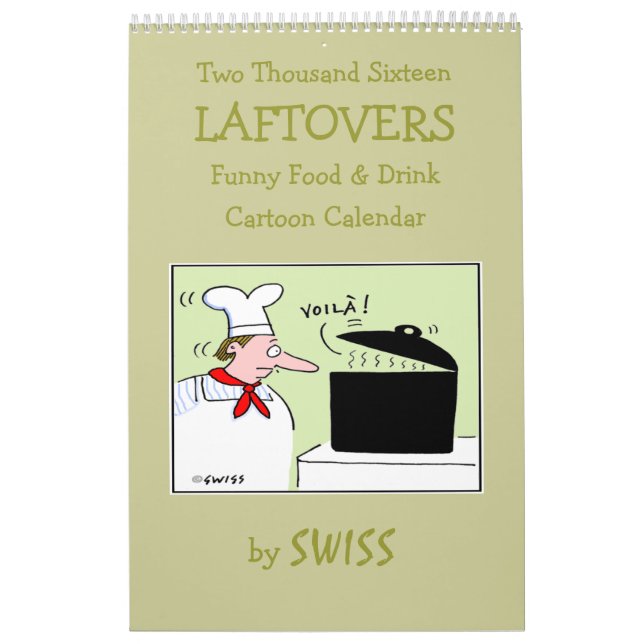 Funny Food Cartoon Kitchen Calendar for Foodies Kalender (Titelbild)