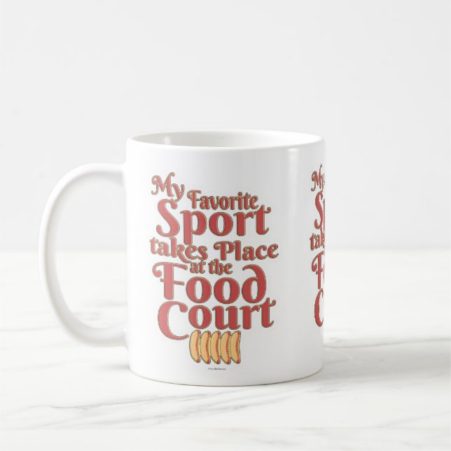 Funny Food Court Sport Eating Slogan Kaffeetasse (Links)