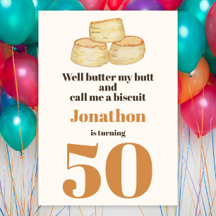 Funny Food Keks zitieren 50. Geburtstagsparty Einladung
