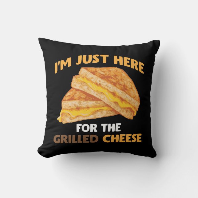 Funny Food Lover Feinschmecker Grillkäse Sandwich Kissen (Vorderseite)