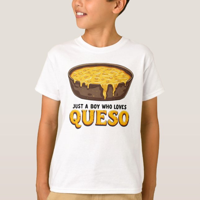 Funny Food Lover Geschenk: Nur ein Junge, der Lieb T-Shirt (Vorderseite)