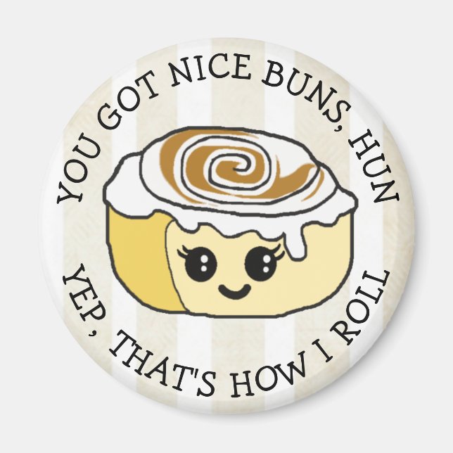 Funny Food Magnet, trainiere quotes by Cinnamon Ro Magnet (Vorne)