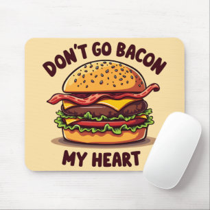 Funny Food Pub Bacon Lover Cheeseburger Design Mousepad
