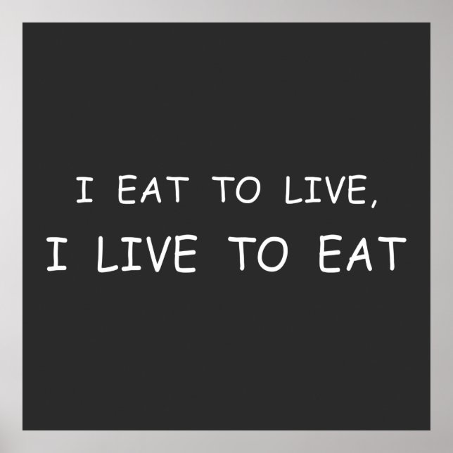 Funny Food Redewendungen Poster (Vorne)