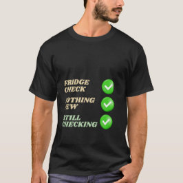 Funny Food Spaß Kühlschrank Karo T-Shirt