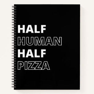 Funny Food Zitat Halbwertige Pizza Notizbuch