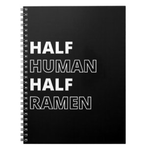 Funny Food Zitat Halbwertszeit Ramen Notizblock