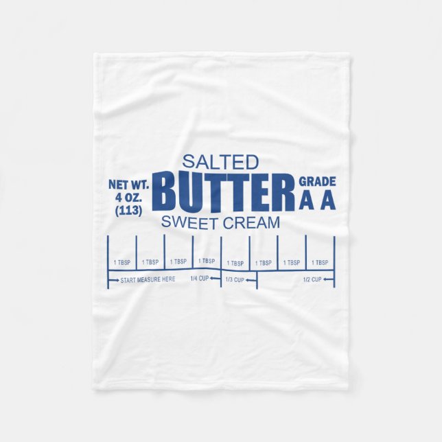 Funny Foodie Baker Baking Salted Butter  Fleecedecke (Vorderseite)