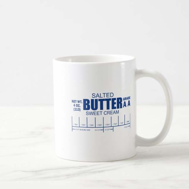 Funny Foodie Baker Baking Salted Butter  Kaffeetasse (Rechts)