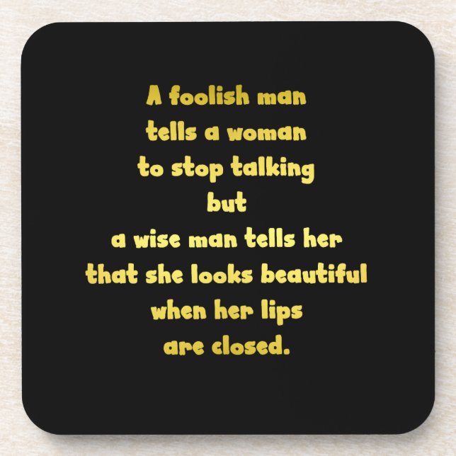 Funny Foolish und Wise Man Joke Getränkeuntersetzer (Vorderseite)