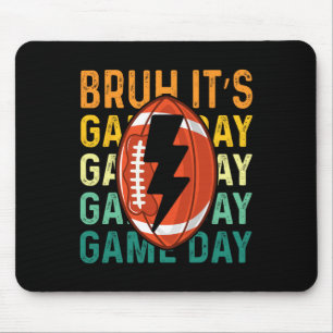 Funny Football Boys Kinder Bruh Es ist Game Day Fo Mousepad