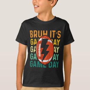 Funny Football Boys Kinder Bruh Es ist Game Day Fo T-Shirt