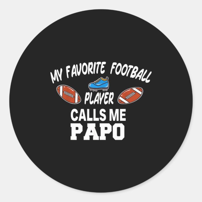 Funny Football Dad Pride Pa Fan Srts Family  Runder Aufkleber (Vorderseite)