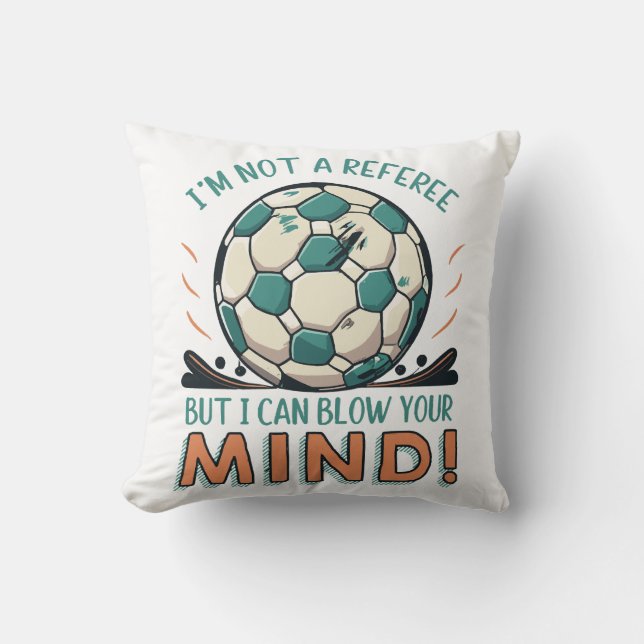 Funny Football Design Kissen (Vorderseite)