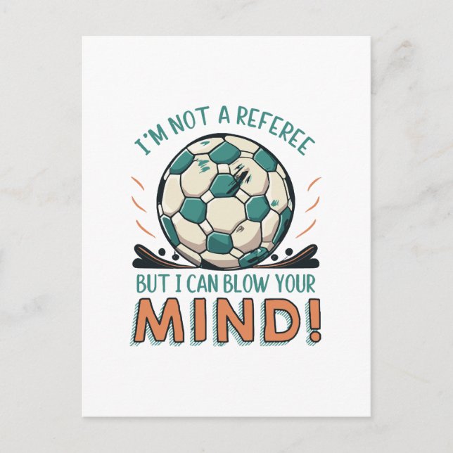 Funny Football Design Postkarte (Vorderseite)