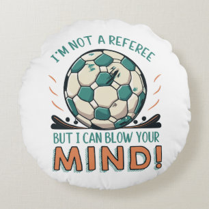 Funny Football Design Rundes Kissen