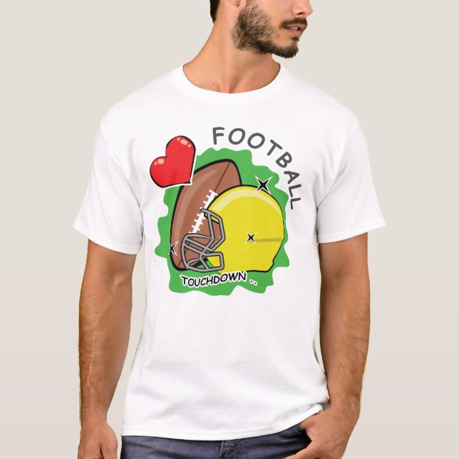 Funny Football Design T-Shirt (Vorderseite)