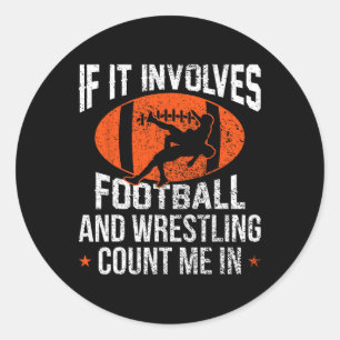 Funny Football Designs for Kids Women - Men T-Shir Runder Aufkleber