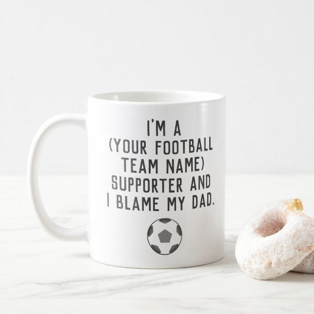 Funny Football Fan Kaffee Tasse (Mit Donut)