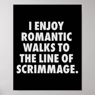 Funny Football Lineman for Men Offensive Poster