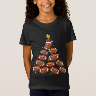 Funny Football Player Team Weihnachtsbaum T-Shirt