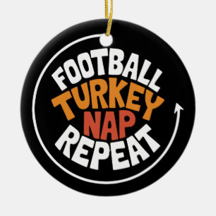 Funny Football Türkei Nickerchen Wiederholung Männ Keramik Ornament