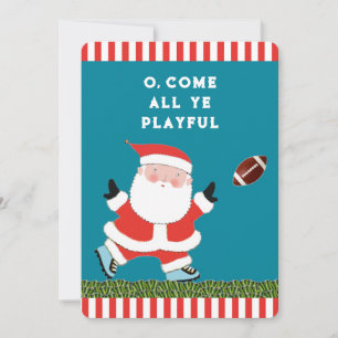 Funny Football Weihnachtskarten Feiertagskarte