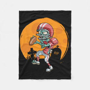 Funny Football Zombie Player Halloween Football Sp Fleecedecke