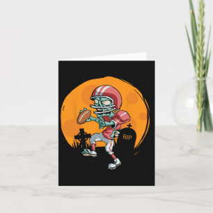 Funny Football Zombie Player Halloween Football Sp Karte