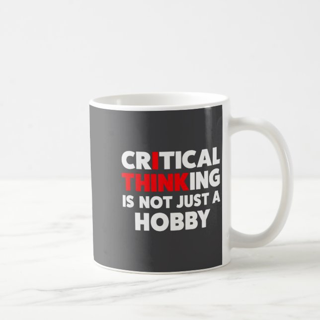 Funny For Skeptics - Critical Thinking Quotes Scie Kaffeetasse (Rechts)