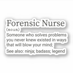 Funny Forensic Nurse Definition, forensische Krank Aufkleber