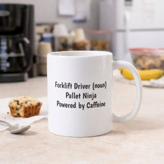 Funny Forklift Driver Mug Custom Name Gift Kaffeetasse