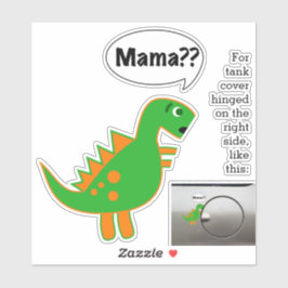 Funny Fossil Fuel decal Baby Dino am Gas Tank Aufkleber