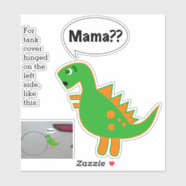 Funny Fossil Fuel decal Baby Dino gegenüber verlas Aufkleber