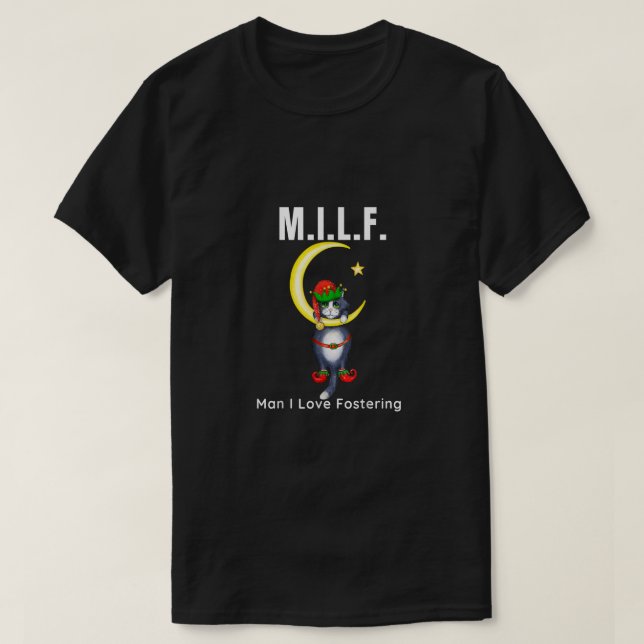 Funny Foster Cat Mama Akronym Weihnachten Weihnach T-Shirt (Design vorne)