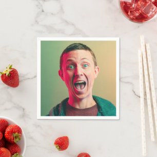 Funny Foto Birthday Celebrant Serviette