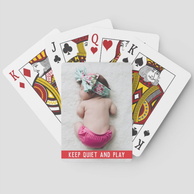 Funny Foto Custom Playing Cards Personalisiert Spielkarten (Rückseite)
