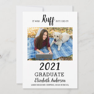Funny Foto Es war Ruff Class of 2021 Graduate Ankündigung