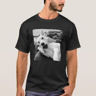 Funny Foto Happy Dog B & W Fotografy T-Shirt
