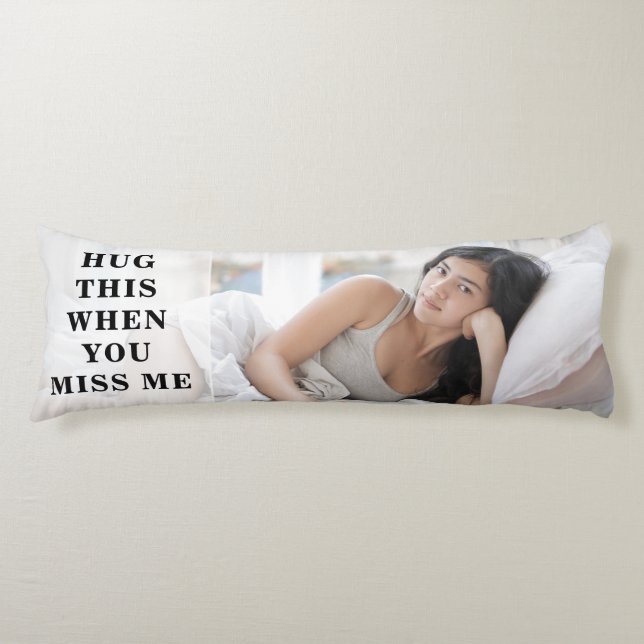 Funny Foto Long Distance Relationship Geschenk Seitenschläferkissen (Vorderseite)